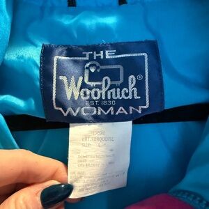 Woolrich Women's Bright Blue and Pink Ski Jacket